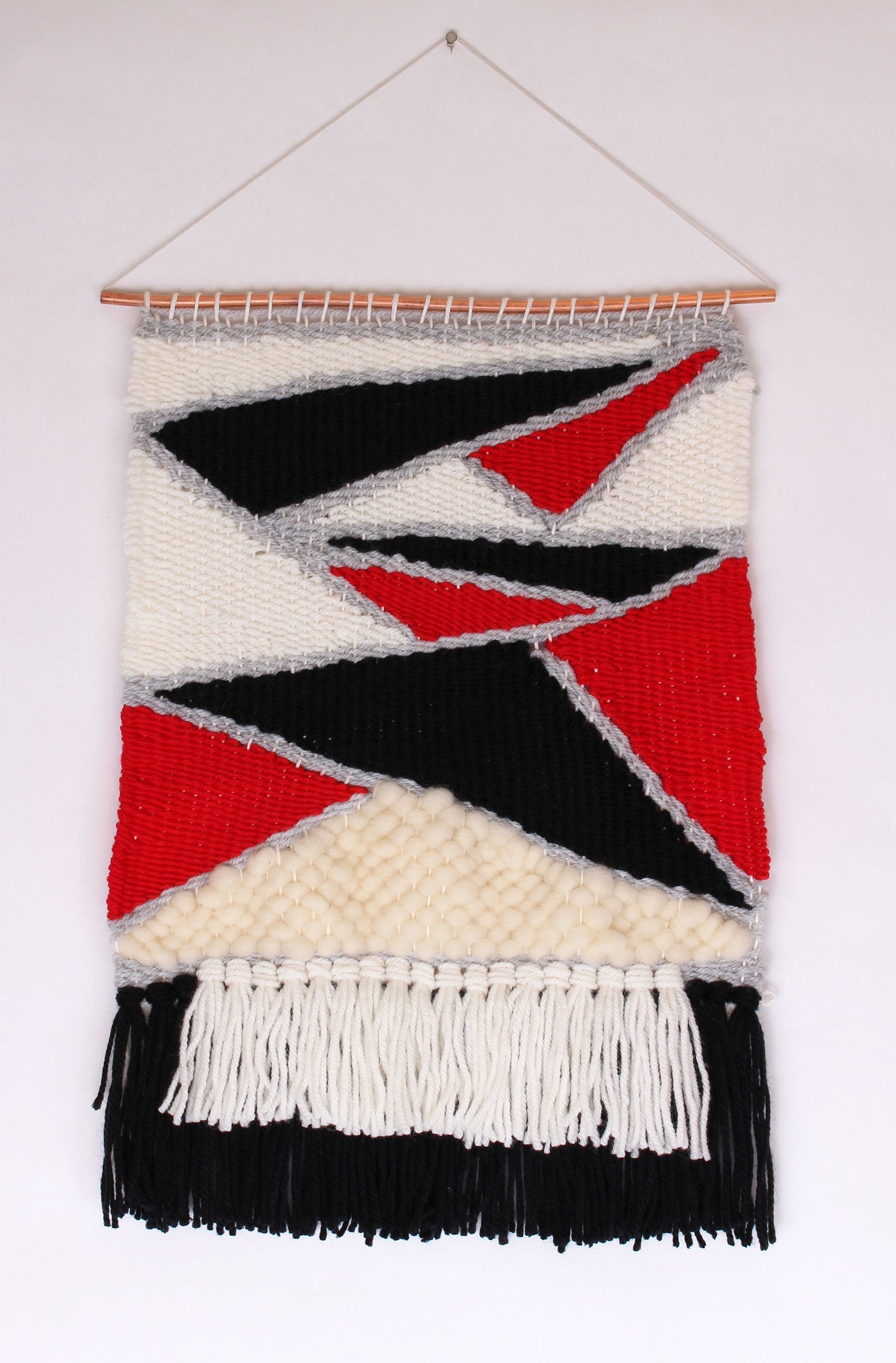 Black, White, and Red All Over Weaving